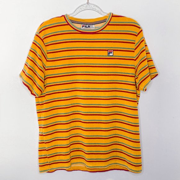 Fila Other - FILA retro terry cloth striped oversized t-shirt M
